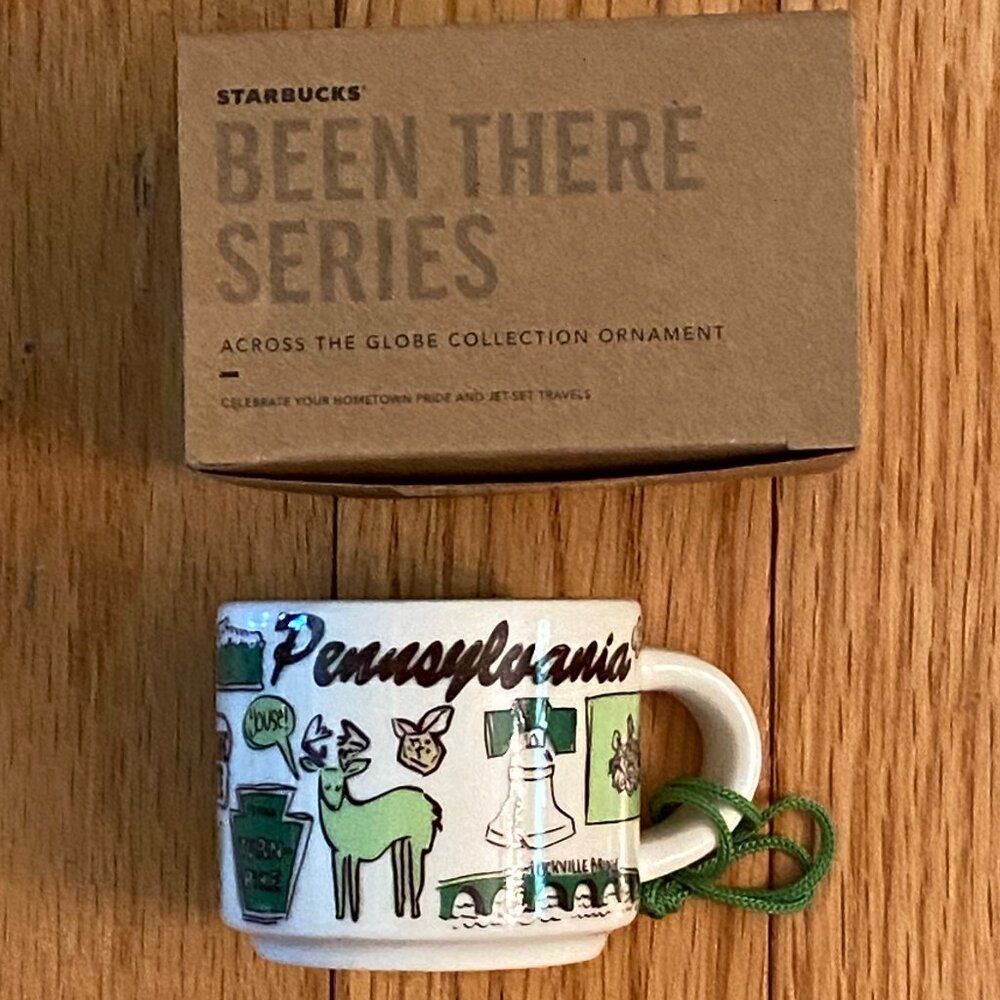 Starbucks Pennsylvania Been There Collection ORNAMENT MINI Mug 2 fl oz/ 59 ml.